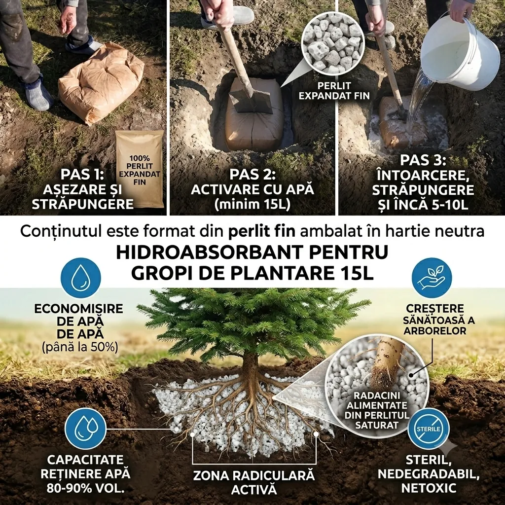 Hidroabsorbant pentru gropi de plantare Procema Perlit